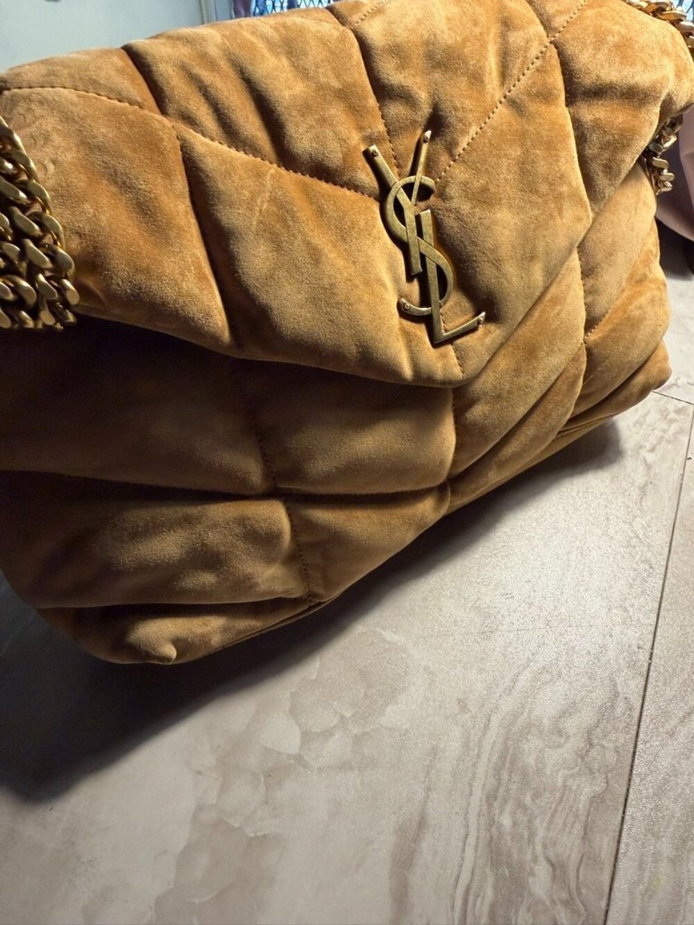 Saint Laurent Suede Puffer